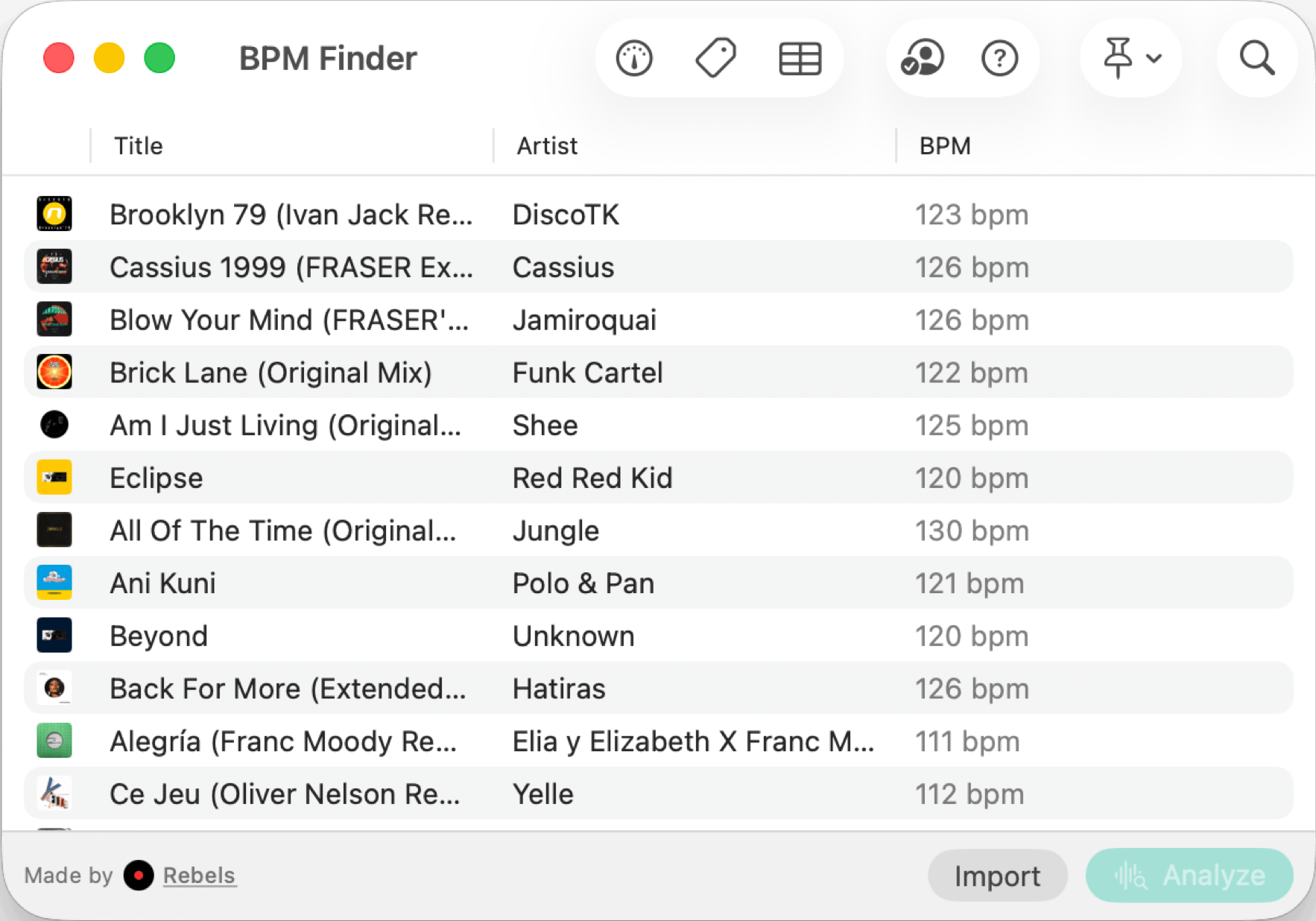 BPM Finder screenshot